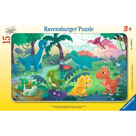 Puzzle Cadre - Ravensburger - 15p - Les petits dinosaures