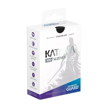 Ultimate Guard - 100 pochettes Katana Sleeves - standard - Noir