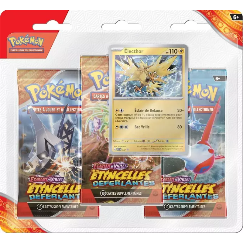 Pokémon – Pack 3 Boosters – EV08 Étincelles Déferlantes - Électhor