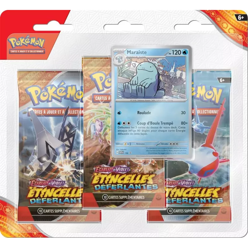 Pokémon – Pack 3 Boosters – EV08 Étincelles Déferlantes - Maraiste