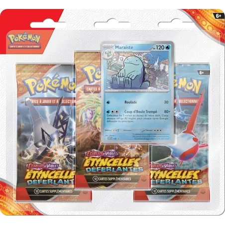 Pokémon – Pack 3 Boosters – EV08 Étincelles Déferlantes - Maraiste